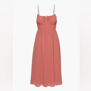 New Aritzia Wilfred Genoa Chiffon Smoke Slit Dress